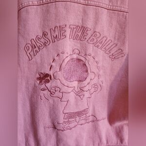 Pink Jean Jacket Featuring Charlie Brown